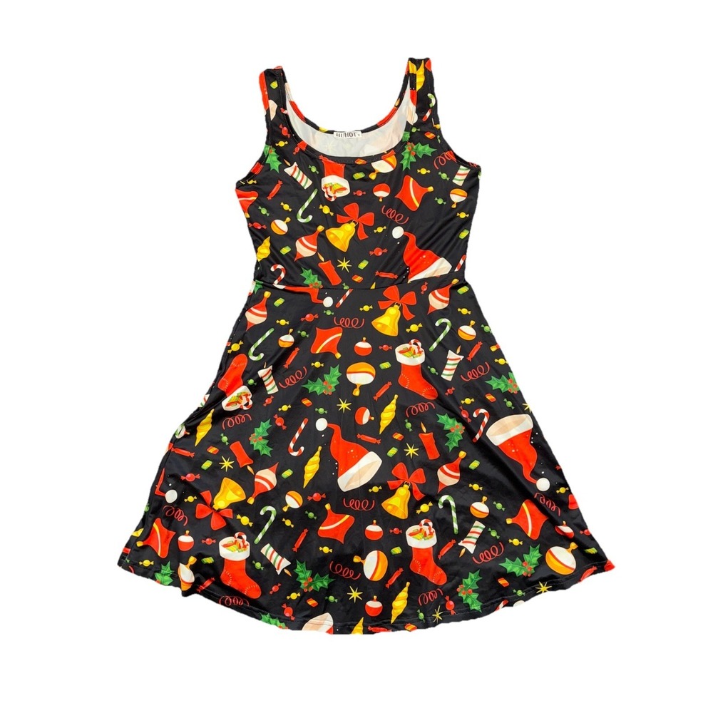 Huhot Dress Women's M Black  Lightweight Stretch‎ Christmas Holidays
